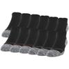 Gildan Mens Strategic Cushion No Show Socks with Tab Back, Black/Grey/Merlot, Shoe Size: 6-12 view 1