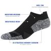 Gildan Mens Strategic Cushion No Show Socks with Tab Back, Black/Grey/Merlot, Shoe Size: 6-12 view 2