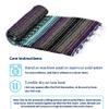 La Montana Mexican Blankets and Throws, 4 Pk, 74"x50", Made in Mexico, Lightweight Yoga Blanket for Schools, Studios, Outdoors, Camping, Picnic, Decor-Machine Washable, Dark Purple/Mint Green/Charcoal view 3