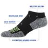 Gildan Men's Active Strategic Cushion No Show Socks, Multipairs, Black/Acid (6-Pairs), Shoe Size: 6-12 view 2