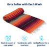 La Montana Mexican Blankets and Throws, 4 Pack, 74"x50" - Made in Mexico, Lightweight Yoga Blanket for Schools, Studios, Outdoors, Camping, Picnic, Decor - Machine Washable, Hot Pink/Orange/Tan view 3