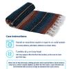 La Montana Mexican Blankets and Throws, 4 Pack, 74"x50" - Made in Mexico, Lightweight Yoga Blanket for Schools, Studios, Outdoors, Camping, Picnic, Decor - Machine Washable, Terracotta/Teal/Tan view 3