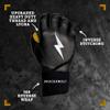 BRUCE BOLT Original Series Long Cuff Black Batting Glove - Black Medium view 2