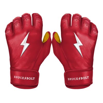 BRUCE BOLT Original Series Short Cuff Red Batting Glove - Red XXLarge