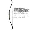 60'' Archery Recurve Bow Takedown Bow Hunting Bow and Arrow Set Adult Target Practice Competition Survival Longbow Right Hand 30-50lbs with 6pcs Fiberglass Arrows (30lbs) view 3