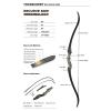 60'' Archery Recurve Bow Takedown Bow Hunting Bow and Arrow Set Adult Target Practice Competition Survival Longbow Right Hand 30-50lbs with 6pcs Fiberglass Arrows (40lbs) view 2