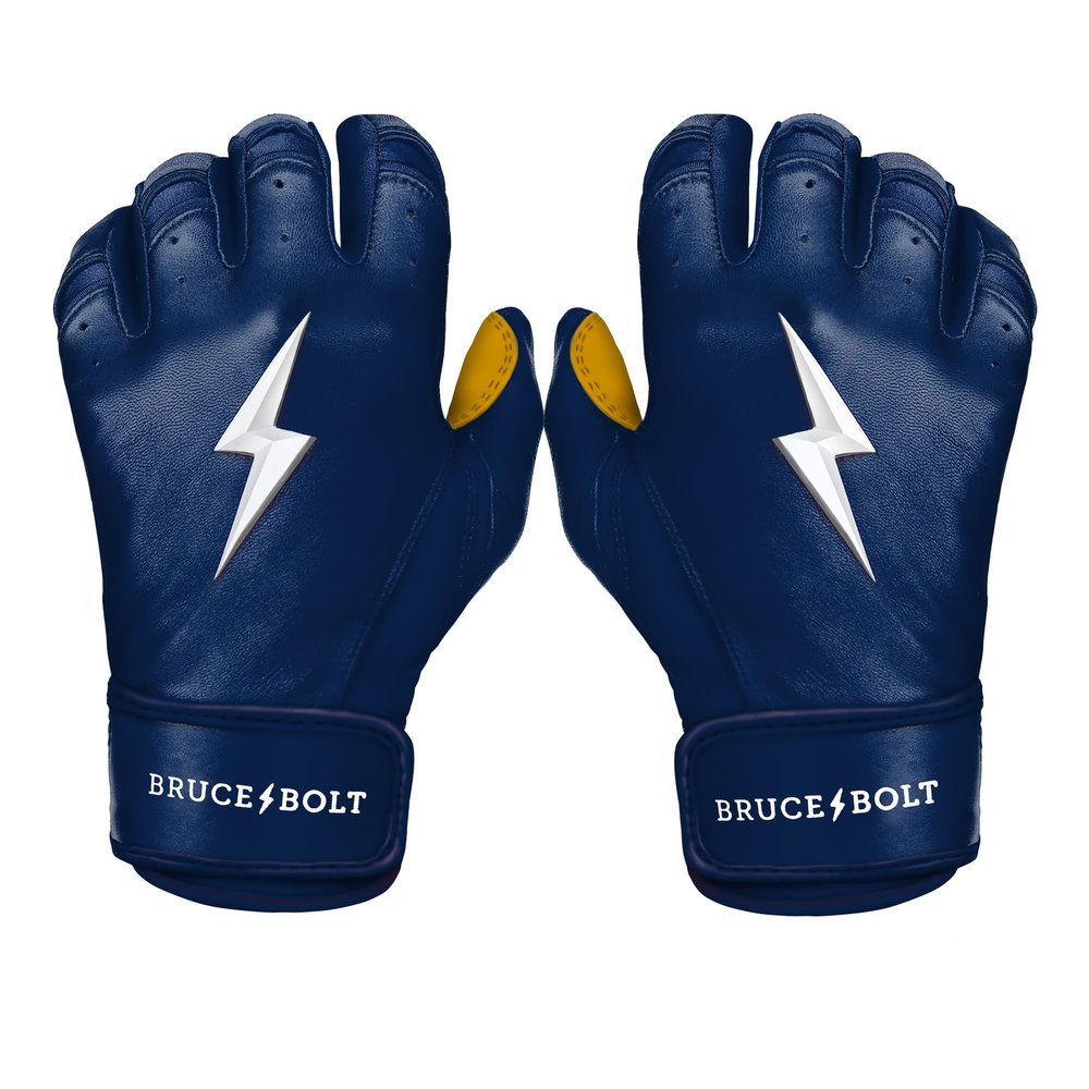 BRUCE BOLT Original Series Short Cuff Navy Batting Glove - Navy Small