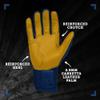 BRUCE BOLT Original Series Long Cuff Navy Batting Glove - Navy Youth Small view 4