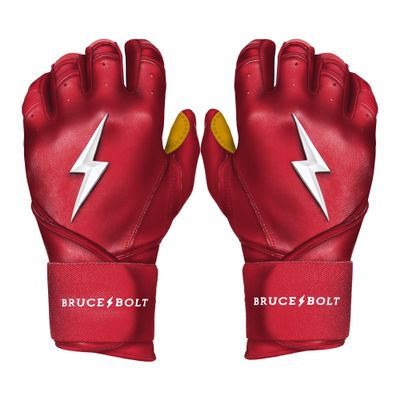 BRUCE BOLT Original Series Long Cuff Red Batting Glove - Red Youth XLarge