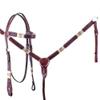Showman Rawhide Braided Leather Headstall & Breast Collar Set view 1