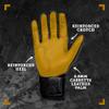 BRUCE BOLT Original Series Long Cuff Black Batting Glove - Black Youth Medium view 3