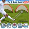 BenefitUSA 4 FT Foldable Pop Up Soccer Goal for Kids&Adults Training/Games/Family Fun, with Carry Bag, 2 Pack (Red) view 2