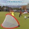 BenefitUSA 4 FT Foldable Pop Up Soccer Goal for Kids&Adults Training/Games/Family Fun, with Carry Bag, 2 Pack (Red) view 3