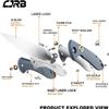 CJRB Folding Knife Feldspar Pocket Knife Stonewash D2 Steel Blade G10 Tactical Handle EDC Knife, Blue Handle-Small (J1912) view 3
