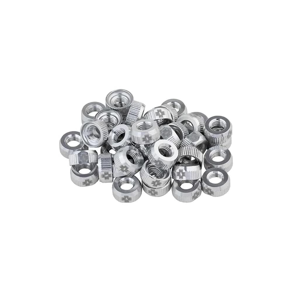 Muc Off Tubeless Valve Box Refill - Sliver Lock Nut Pack of 40