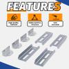 KUAFU 8 inch Boat Trailer Bunk Brackets Galvanized with Swivel Tops Bolster Support Plat 4PCS for 2 x 4 Boat Trailer Crossmember view 3
