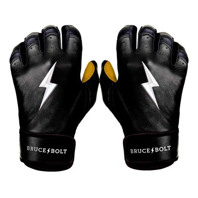 BRUCE BOLT Original Series Short Cuff Black Batting Glove - Black Youth Small