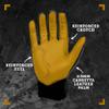 BRUCE BOLT Original Series Short Cuff Black Batting Glove - Black Youth Small view 3