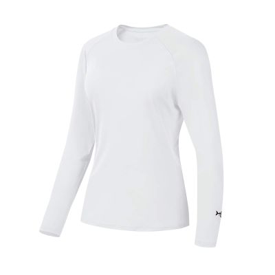 BASSDASH Womens UPF 50+ UV Sun Protection T-Shirt Long Sleeve Fishing Hiking Performance Shirts White