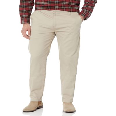 IZOD Uniform Young Men's Stretch Chino Pants, Khaki, 32W x 34L