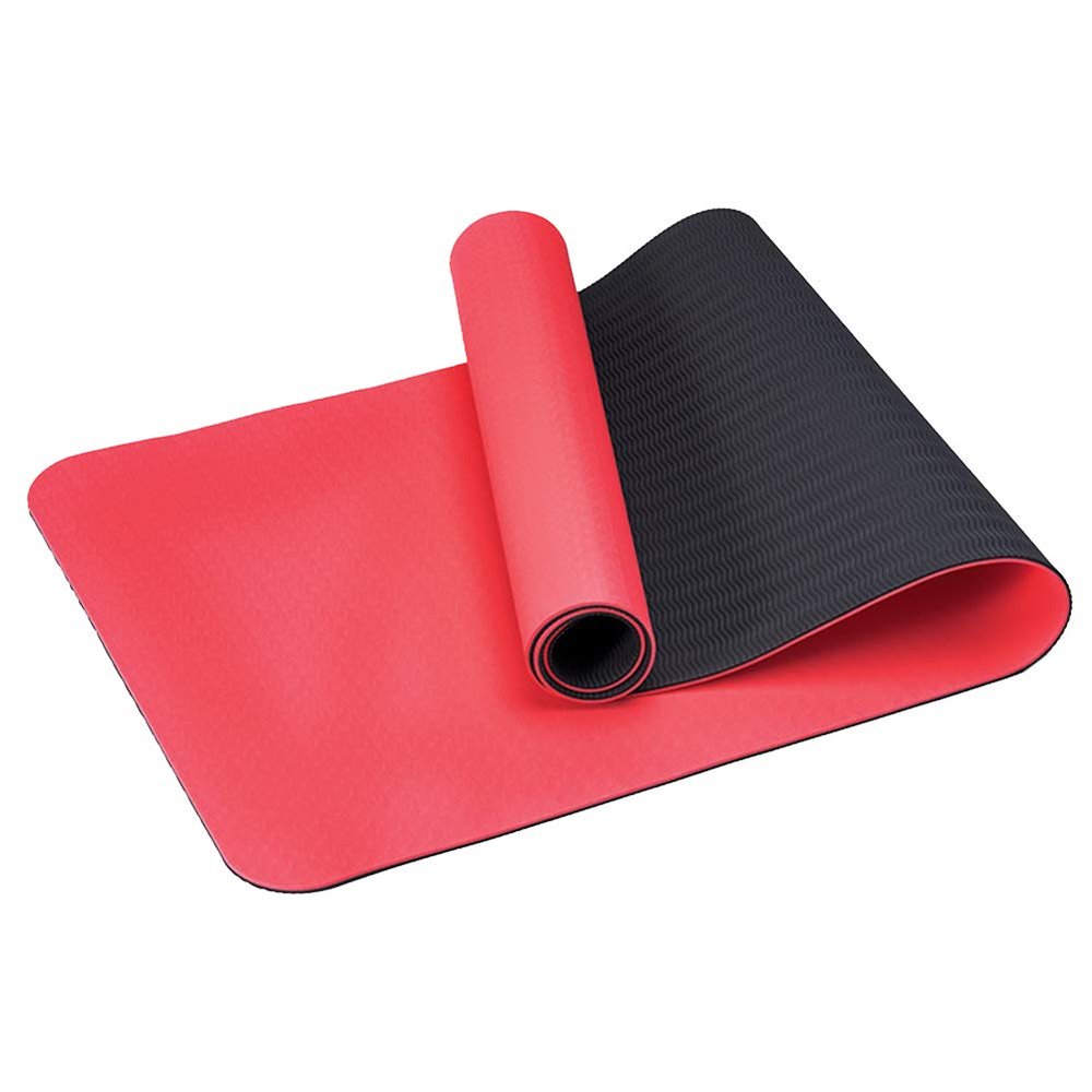 Academyus Yoga Mats for Women Thick Non Slip 6mm TPE Anti-Slip Thicken Gym Fitness Training Exercise Pilates Yoga Mat Cushion - Red