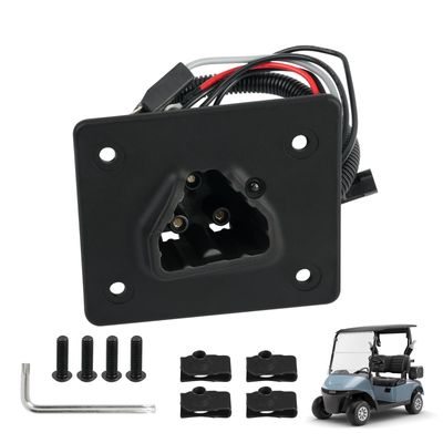 Panglong EZGO Charging Port, EZGO RXV Charger Receptacle, 48V Golf Cart Delta-Q Charger Port with DC Cord for 2008-up EZGO RXV 48 Volt Electric Golf Cart, Replace OEM #602529