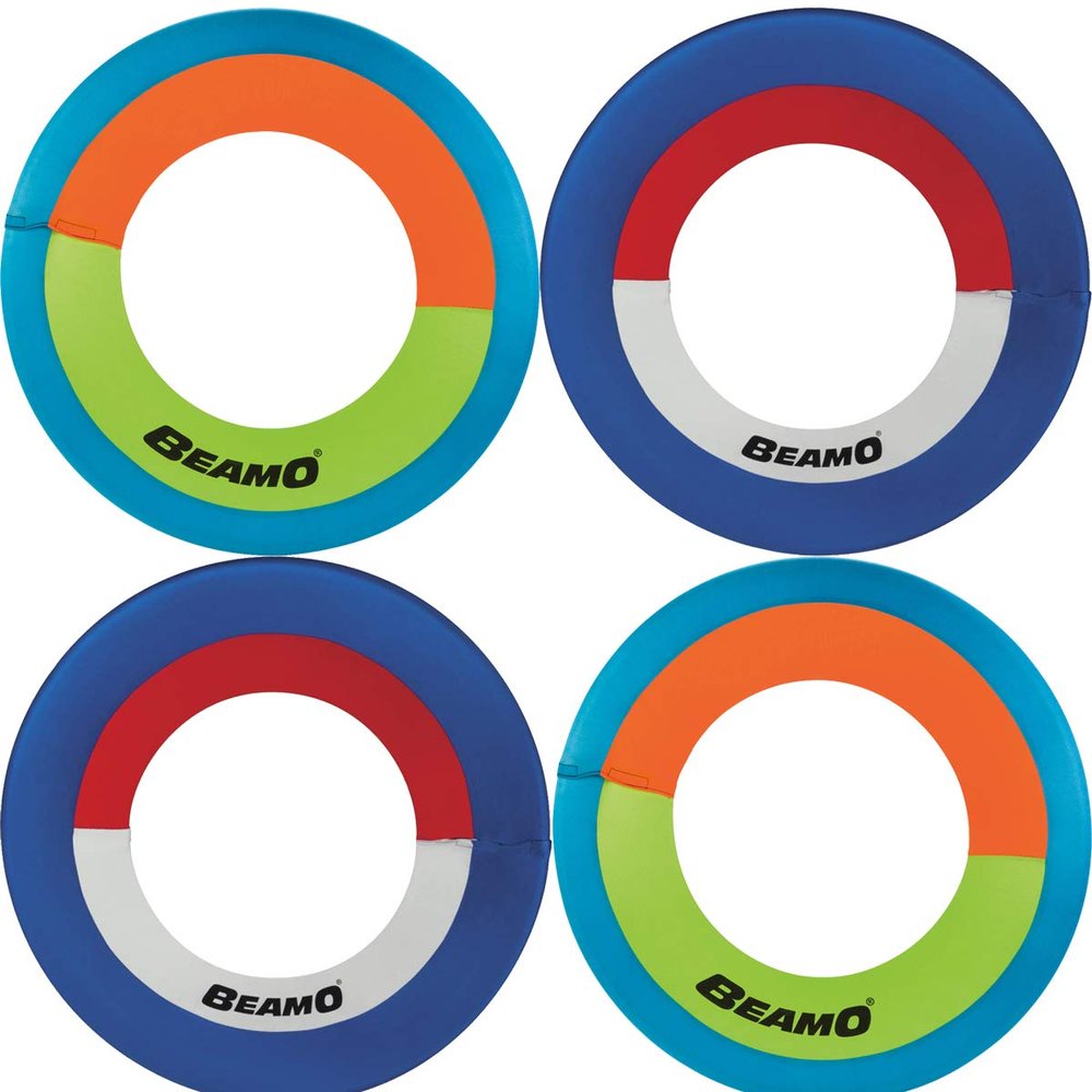 Star Magic Beam O Woosh Flying Hoop Frisbee 16 Inch (4 Pack Assorted Colors.)