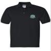 ALLNTRENDS Men's Polo Shirt Capsule Corp Embroidered Anime Shirt (S, Black)