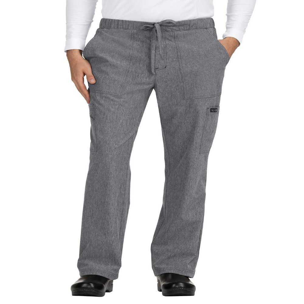 KOI Basics 605 Men's Luke Scrub Pant Heather Grey 2XL