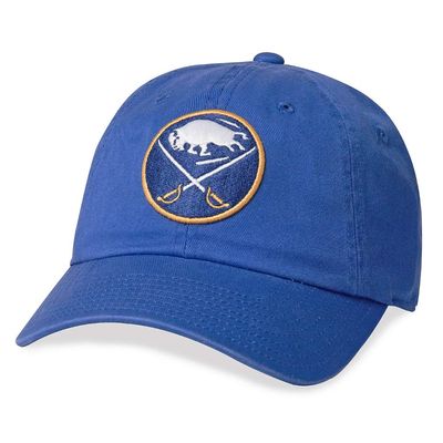 AMERICAN NEEDLE Buffalo Sabres Unisex Blue Line Officially Licensed NHL National Hockey League Team Baseball Hat Adjustable Buckle Strap Dad Cap (40742B-BUS-ROY)