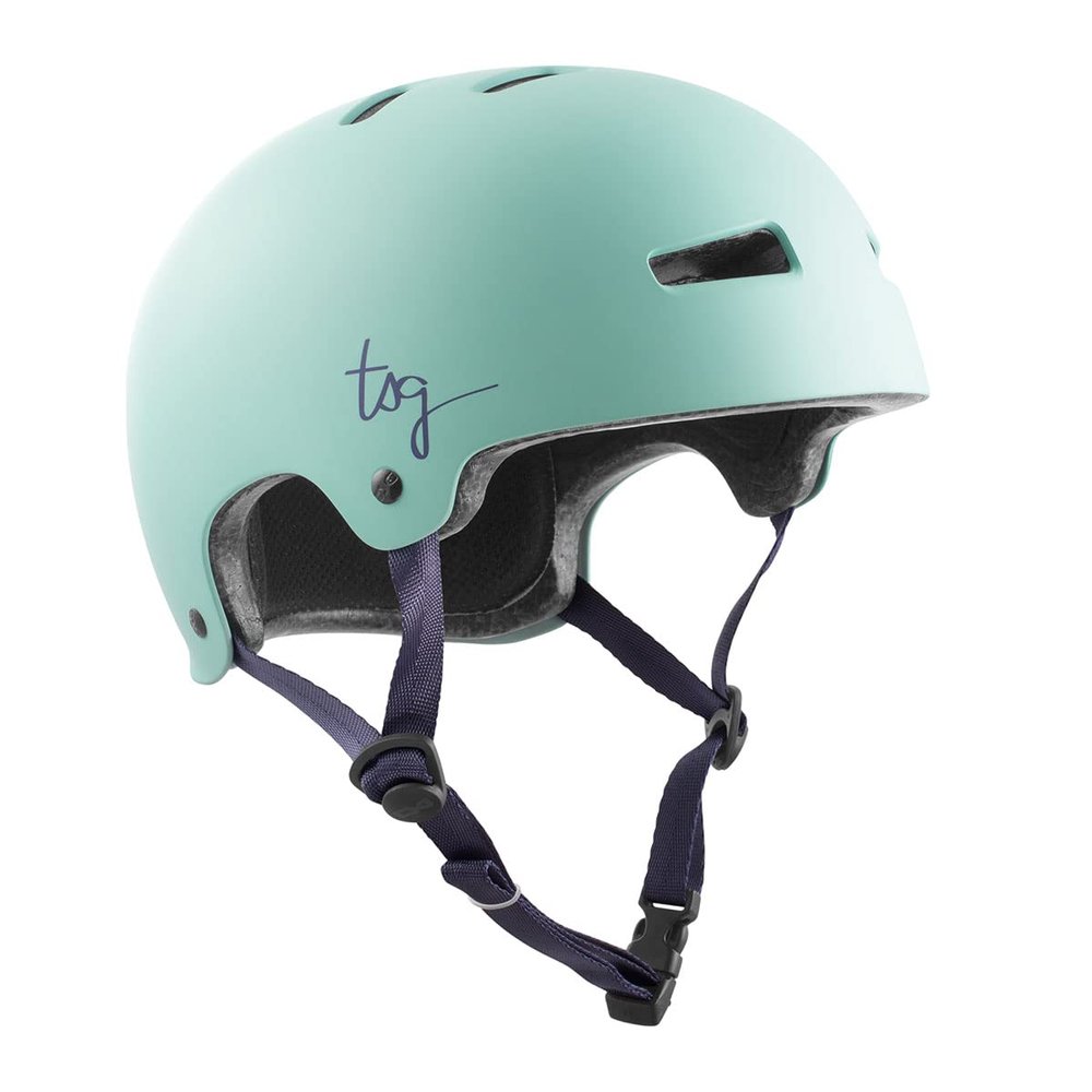 TSG Evolution Wmn Bike & Skate Helmet w/Snug Fit, Cycling, BMX, Skateboarding, Rollerblading, Roller Derby, E-Boarding, E-Skating, Longboarding, Skating | EPS, Swiss, Satin Mint. L/XL