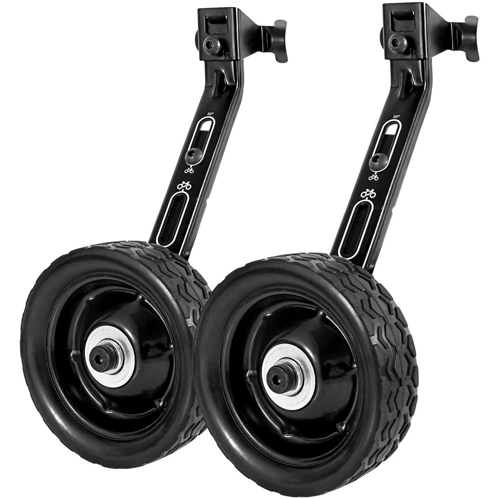 MOSHAY Roll Over Image to Zoom in Bicycle Training Wheels Fits 16 18 20 22 24 inch Kids Variable Bike (black)