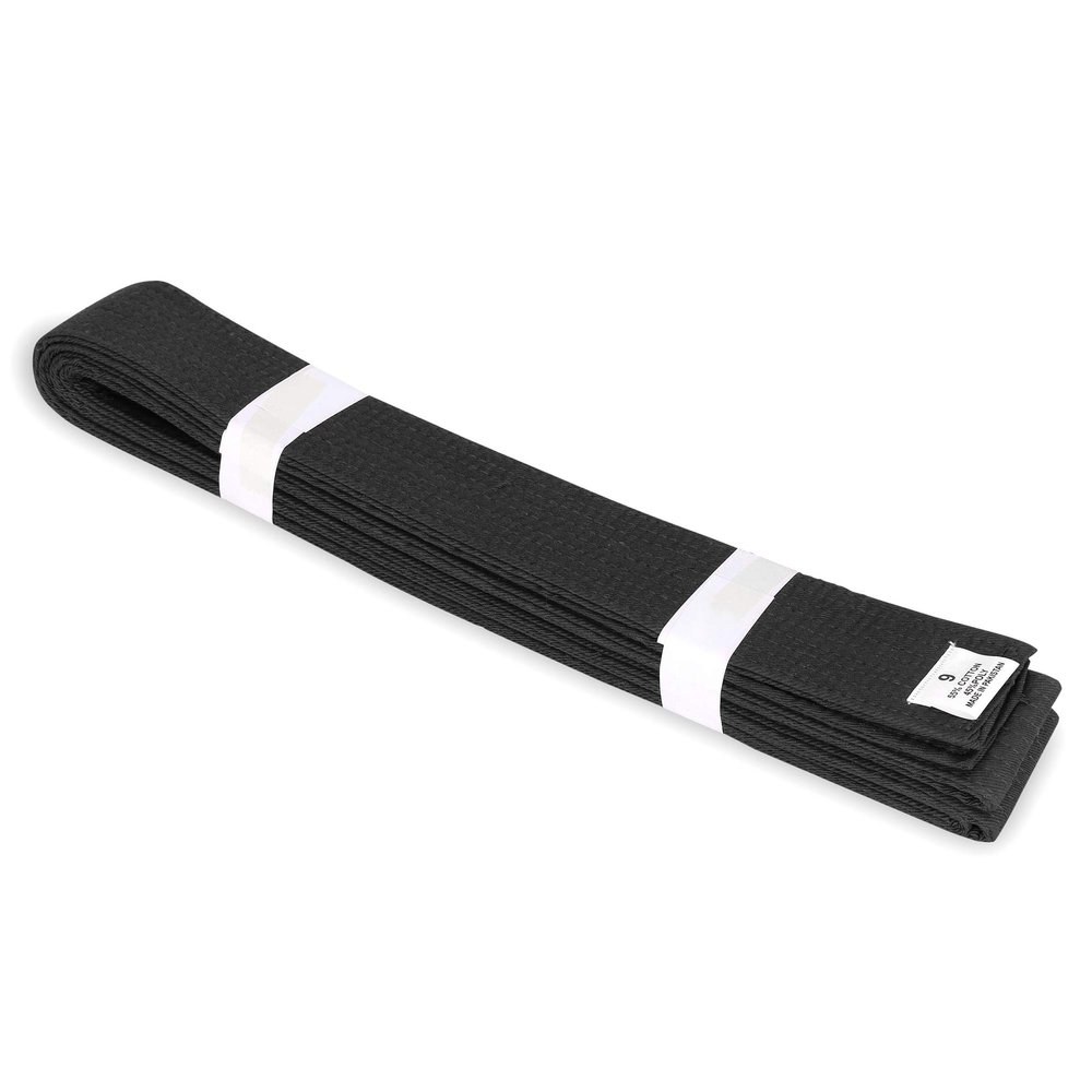 MACS Martial Arts Solid Color Karate Belt (Size 0-8) (Black, 1)