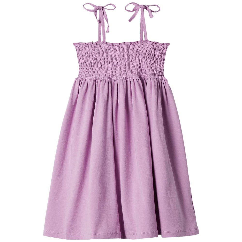 #4K!DS Girl's Essential Smocked Top Dress (Little Kids/Big Kids) Smoky Grape MD (8 Big Kid)