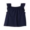 #4K!DS Girl's Essential Ruffle Cap Sleeve Tank Top (Little Kids/Big Kids) Navy LG (10-12 Big Kid) view 1