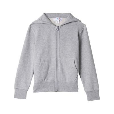 #4K!DS Essential Zip Front Hoodie (Little Kids/Big Kids) Heather Grey 2XS (4-5 Little Kid)