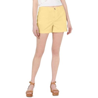 Maison Jules Womens Twill Short Khaki, Chino Shorts Yellow 0
