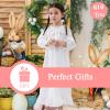 610 YOU Toddler Nightgown for Girls, White Cotton Victorian Princess Long Sleeve Pajama Dress for Kids, 5T-6X view 2
