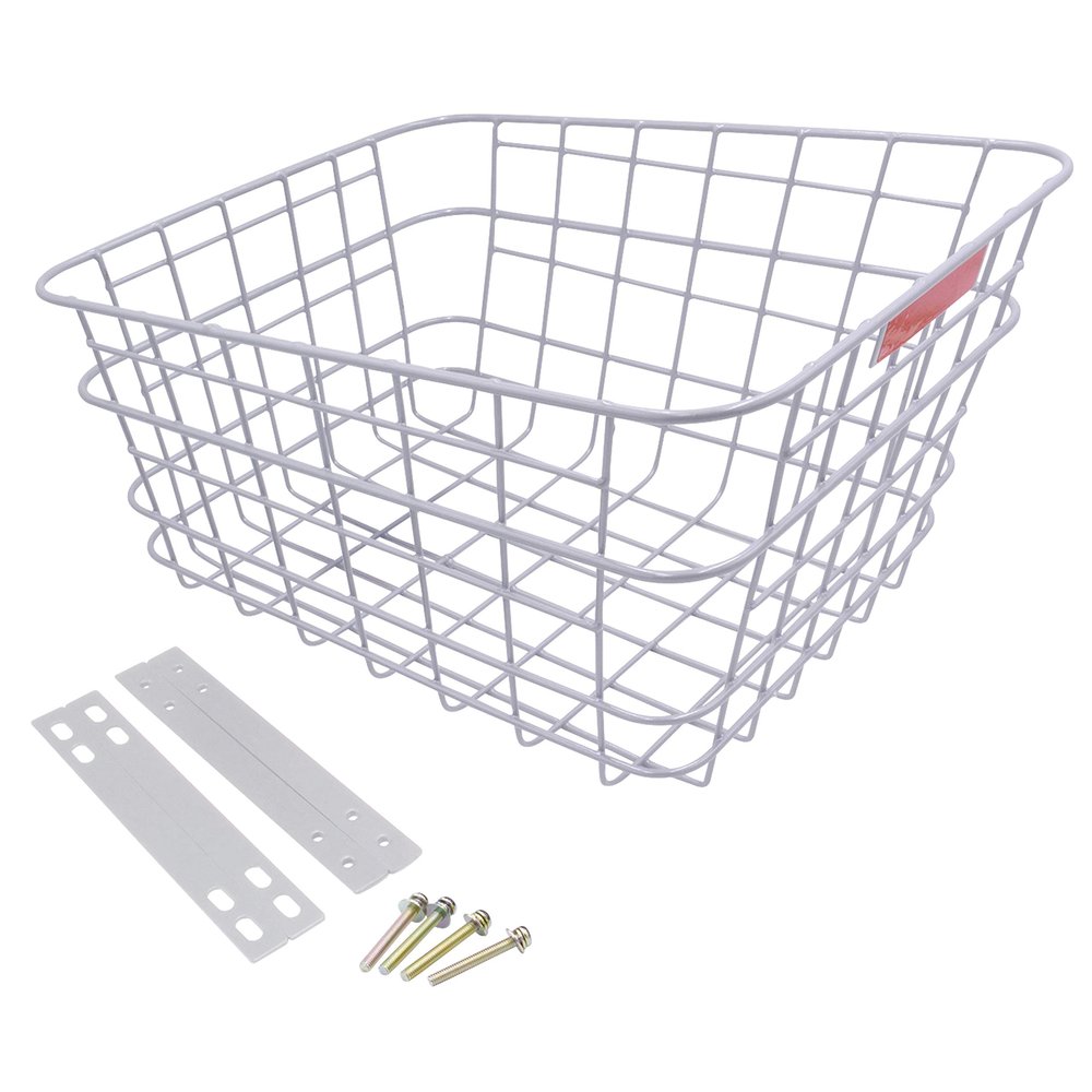 Noguchi Bicycle Basket [Rear Wire Basket] Silver, Large