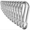 Branded Boards Heavy Duty Bushcraft Stainless Steel Carabiner Spring Snap Clip Link Hooks. 200-500lb Load. 2, 6 & 12 Packs (5cm-12-pack)