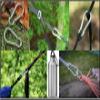 Branded Boards Heavy Duty Bushcraft Stainless Steel Carabiner Spring Snap Clip Link Hooks. 200-500lb Load. 2, 6 & 12 Packs (5cm-12-pack) view 4