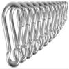 Branded Boards Heavy Duty Bushcraft Stainless Steel Carabiner Spring Snap Clip Link Hooks. 200-500lb Load. 2, 6 & 12 Packs (7cm-12-pack) view 1