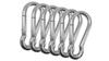 Branded Boards Heavy Duty Bushcraft Stainless Steel Carabiner Spring Snap Clip Link Hooks. 200-500lb Load. 2, 6 & 12 Packs (5cm-6-pack)