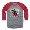 500 LEVEL Andrei Svechnikov Tee Shirt (Baseball Tee, XXX-Large, Red/Heather Gray) - Carolina Raglan Tee - Andrei Svechnikov Game WHT view 1