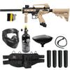 Maddog Tippmann Cronus Tactical Paintball Gun Marker and Silver HPA Accessory Starter Package | Comes with Marker, Anti-Fog Mask, Hopper, Harness, Pods, & 48CI HPA Tank - Black/Tan view 1