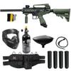 Maddog Tippmann Cronus Tactical Paintball Gun Marker and Silver HPA Accessory Starter Package | Comes with Marker, Anti-Fog Mask, Hopper, Harness, Pods, & 48CI HPA Tank - Black/Olive view 1