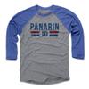 500 LEVEL Artemi Panarin 3/4 Sleeve T-Shirt (Baseball Tee, Large, Royal/Heather Gray) - Artemi Panarin New York Font view 1