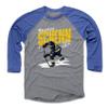 500 LEVEL Brayden Schenn Tee Shirt (Baseball Tee, XXX-Large, Royal/Heather Gray) - St. Louis Raglan Tee - Brayden Schenn Chisel WHT view 1