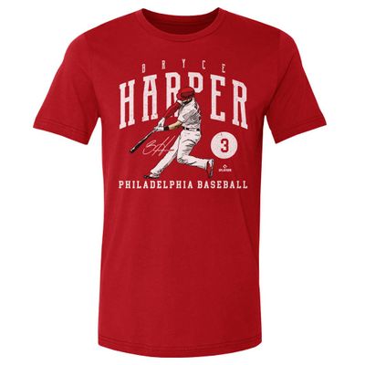 500 LEVEL Bryce Harper Shirt (Cotton, XX-Large, Red) - Bryce Harper Game WHT