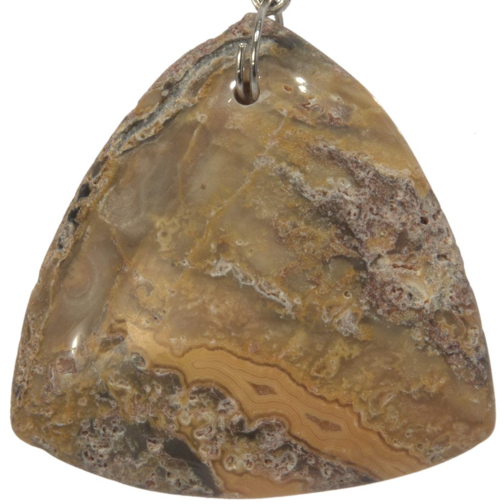 Bead, Jasper Genuine Gemstone 1.75" Triangle Pendant Bead